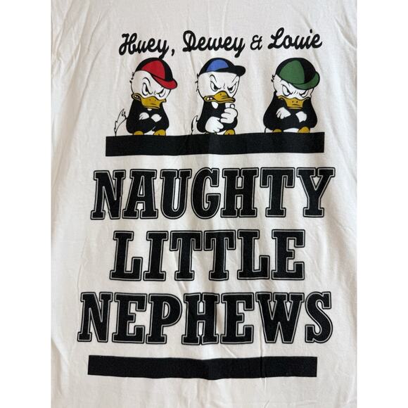 Disney Collab Huey Dewey Louie Scrooge Graphic White Unisex Men’s Tshirt Medium - Picture 2 of 8